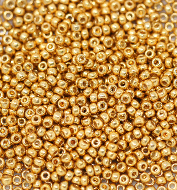 Size 11 Miyuki Seed Beads -- D4203 Duracoat Galvanized Deep Gold