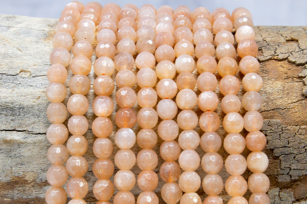Sunstone Polished 6mm Faceted Round