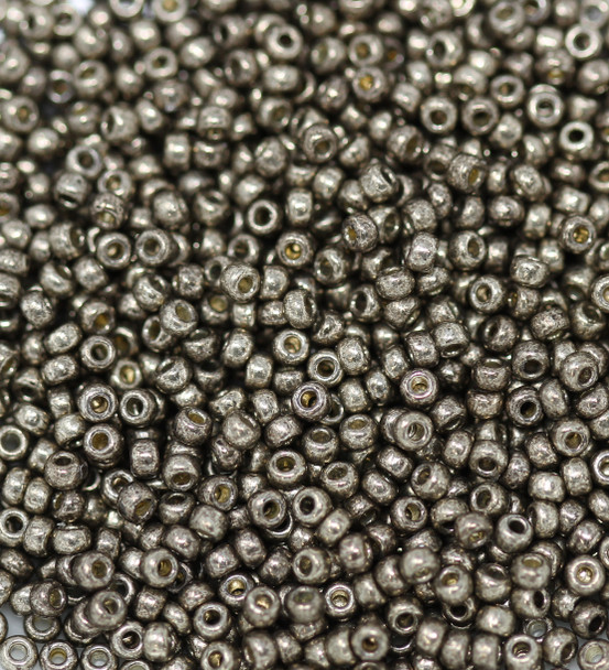 Size 11 Miyuki Seed Beads -- D4222 Duracoat Galvanized Pewter