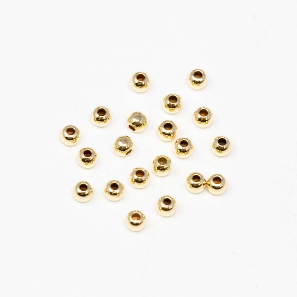 14K Gold Filled 2mm Round Beads - 20 Pieces