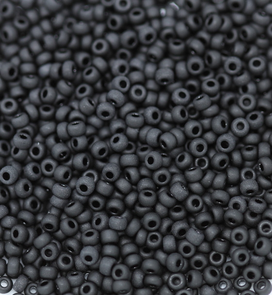 Size 11 Miyuki Seed Beads -- F401 Black Matte