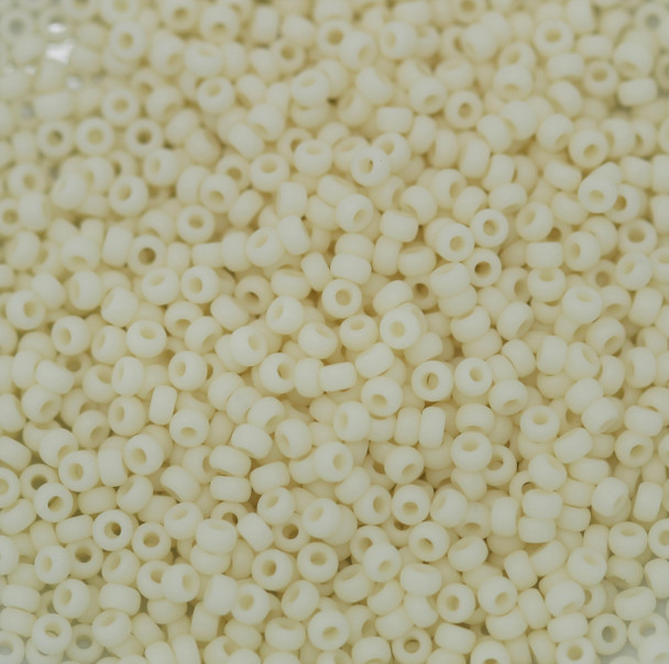 Size 11 Miyuki Seed Beads -- F402C Opaque Light Bone Matte