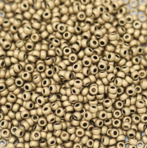 Size 11 Miyuki Seed Beads -- F457P Gold Bronze Matte