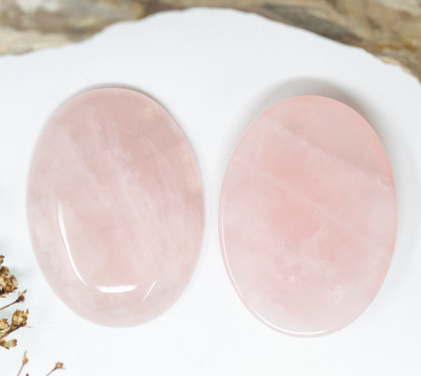 Rose Quartz Polished 30x40mm Oval Cabochon