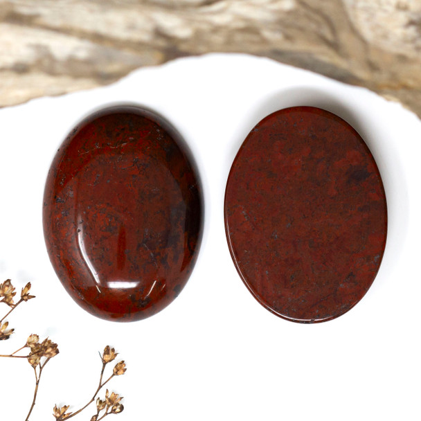 Poppy Jasper Polished 30x40mm Oval Cabochon