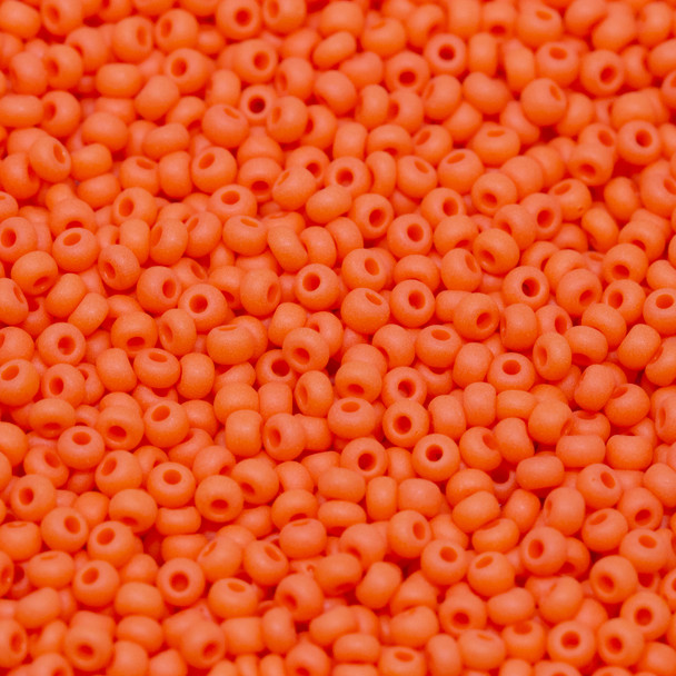 Size 11 Czech Seed Beads --111m Dark Orange Matte