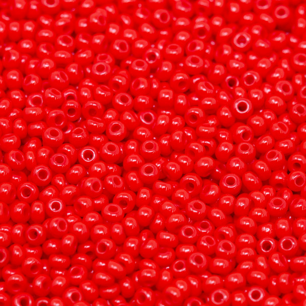 Size 11 Czech Seed Beads --106 Chinese Red