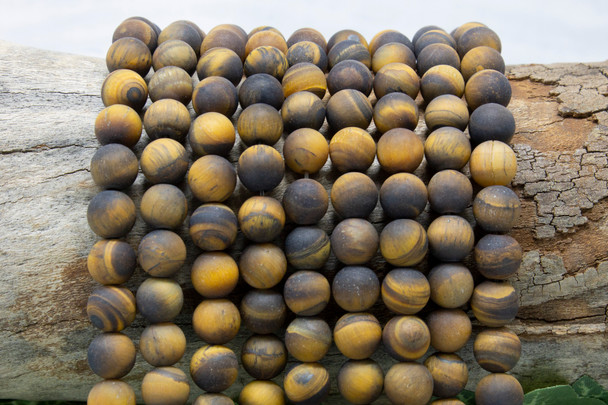 Tiger Eye Matte 8mm Round