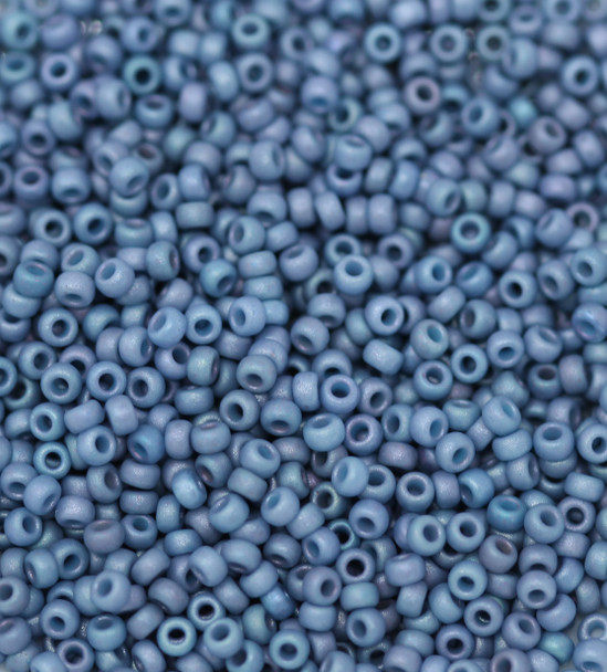 Size 11 Miyuki Seed Beads -- F463P Metallic Blue Matte