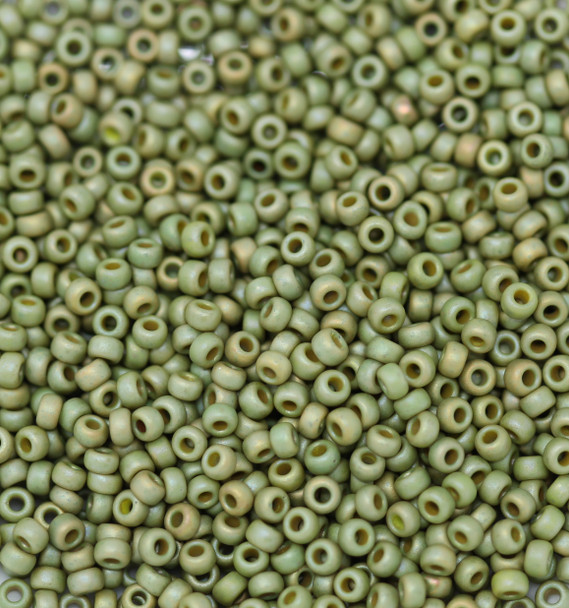 Size 11 Miyuki Seed Beads -- F463R Metallic Olive Matte