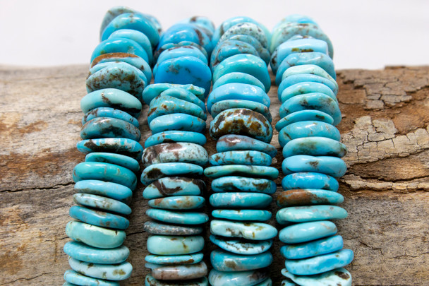 Natural Turquoise Polished 11mm Heishi