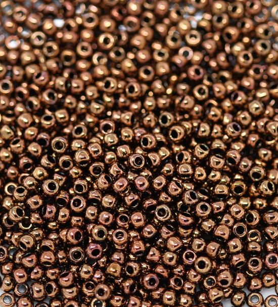 Size 11 Toho Seed Beads -- 460F Metallic Cinnamon