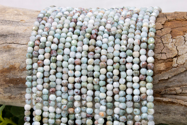 Larimar Polished 4-4.5mm Faceted Round