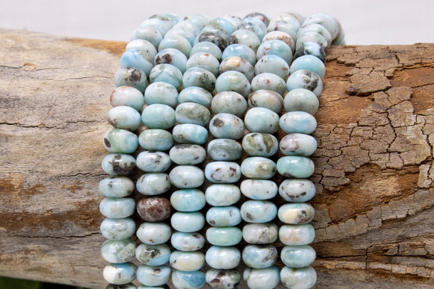 Larimar Polished 8x5mm Rondelle