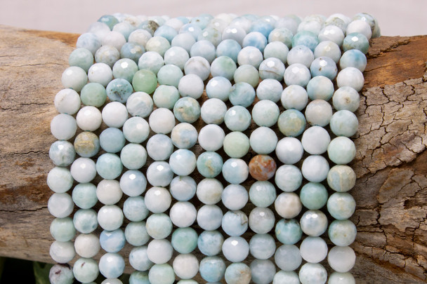 Larimar Polished 7mm Faceted Round