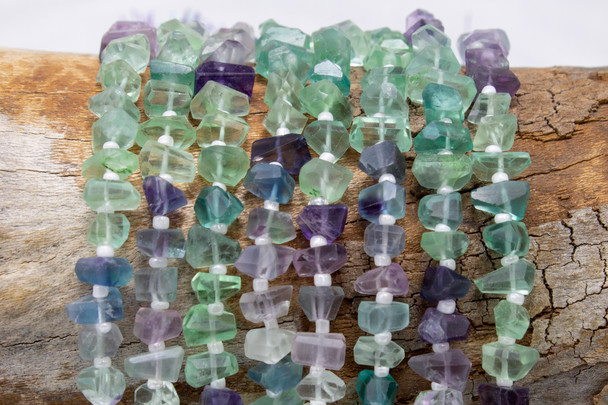 Fluorite Polished Banded 5-9mm Faceted Nugget