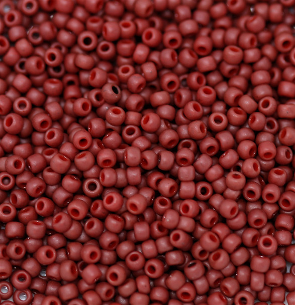 Size 11 Toho Seed Beads -- 2609F Dark Red Semi Glaze