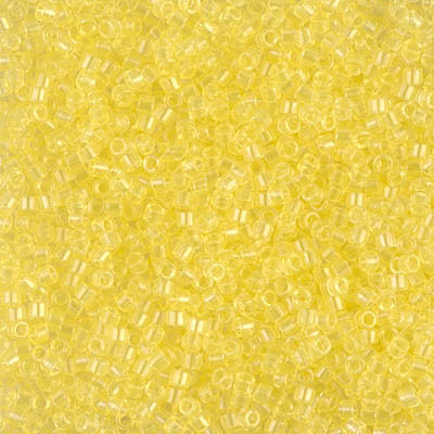 Delicas Size 11 Miyuki Seed Beads -- 1401 Transparent Pale Yellow