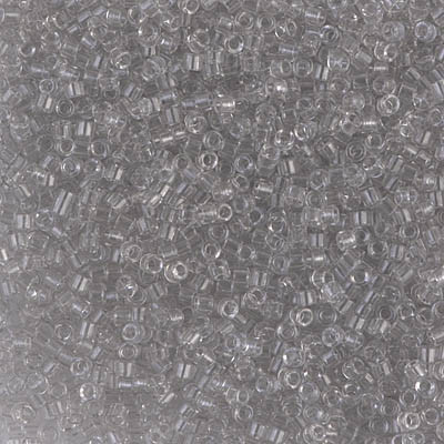 Delicas Size 11 Miyuki Seed Beads -- 1408 Transparent Pale Taupe