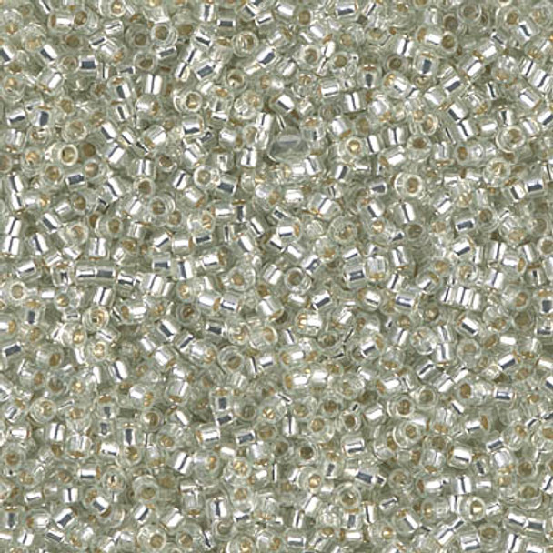 Delicas Size 11 Miyuki Seed Beads -- 1431 Pale Moss Green / Silver Lined