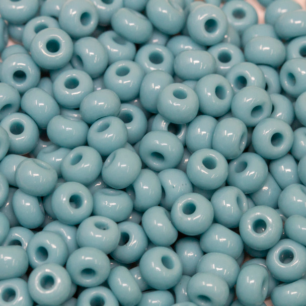 Size 6 Czech Seed Beads -- 104 Blue Turquoise