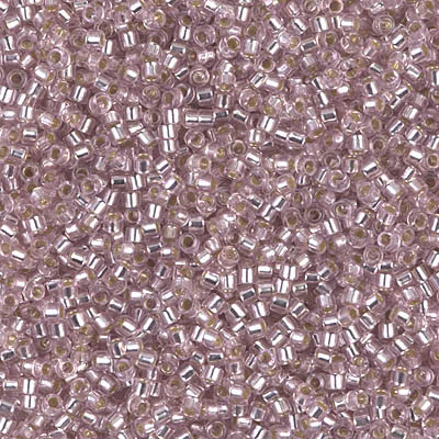 Delicas Size 11 Miyuki Seed Beads -- 1433 Pale Blush / Silver Lined