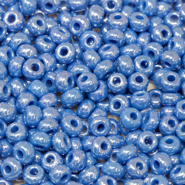 Size 6 Czech Seed Beads -- 754 Denim Blue Luster