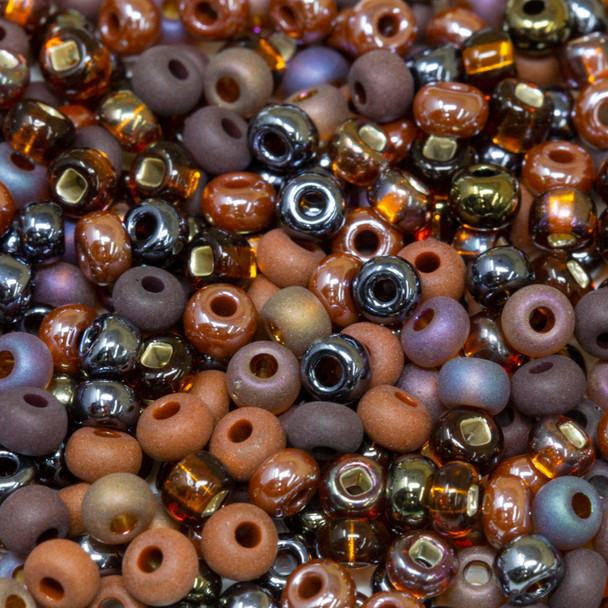 Size 6 Czech Seed Beads -- 1053 Chocolate Mud Pie