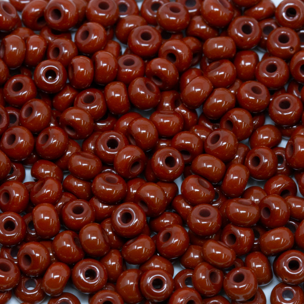 Size 6 Czech Seed Beads -- 164 Brown