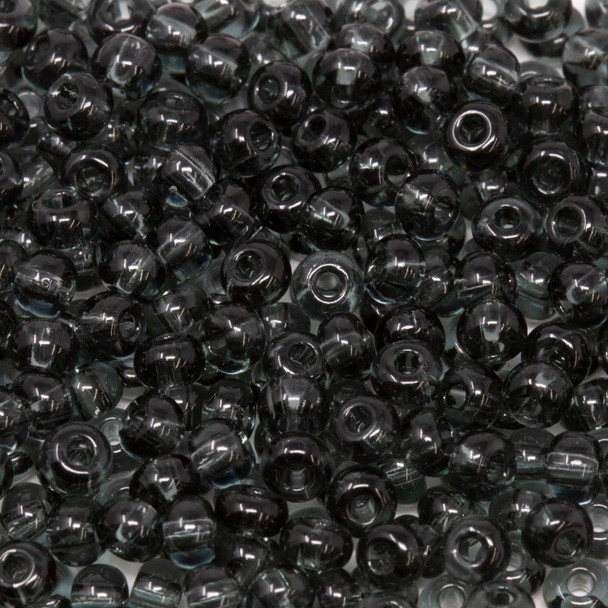 Size 6 Czech Seed Beads -- 154 Black Diamond