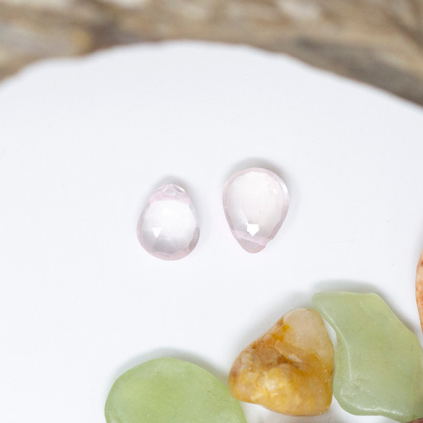 Rose Quartz Polished 9x7mm Faceted Pear