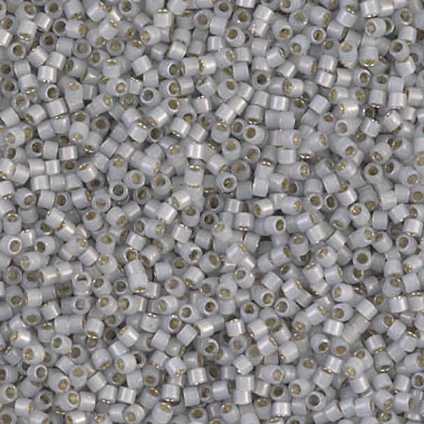 Delicas Size 11 Miyuki Seed Beads -- 1455 Light Smoke Opal / Silver Lined