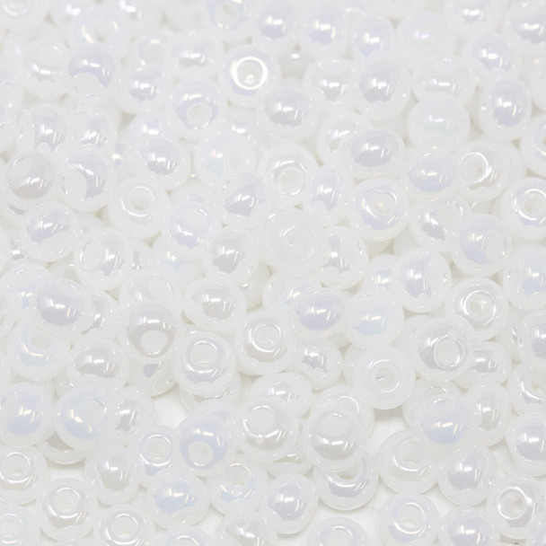 Size 6 Czech Seed Beads -- 160 White Pearl