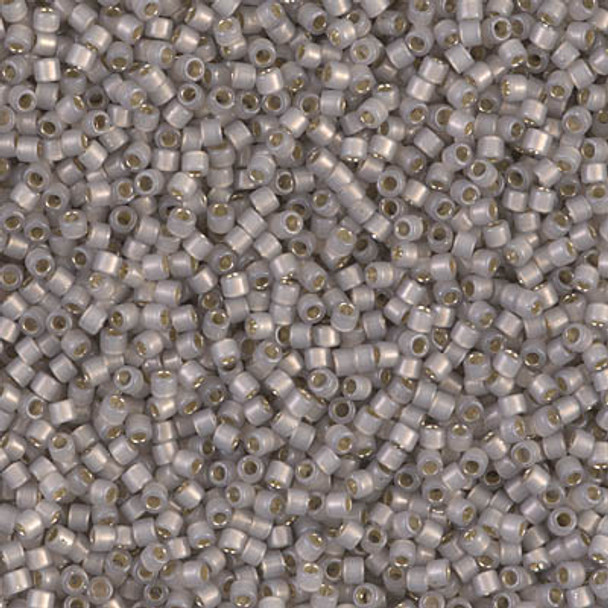 Delicas Size 11 Miyuki Seed Beads -- 1456 Light Taupe Opal / Silver Lined