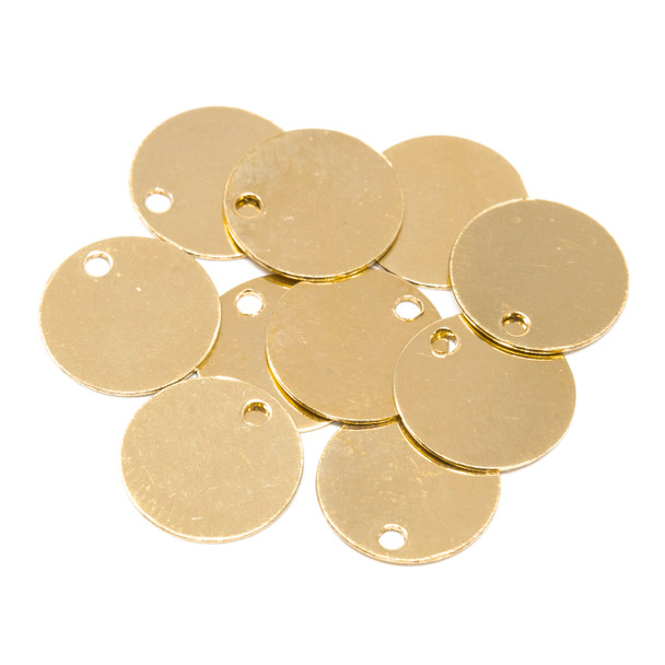14K Gold Filled 9mm Disc Charm