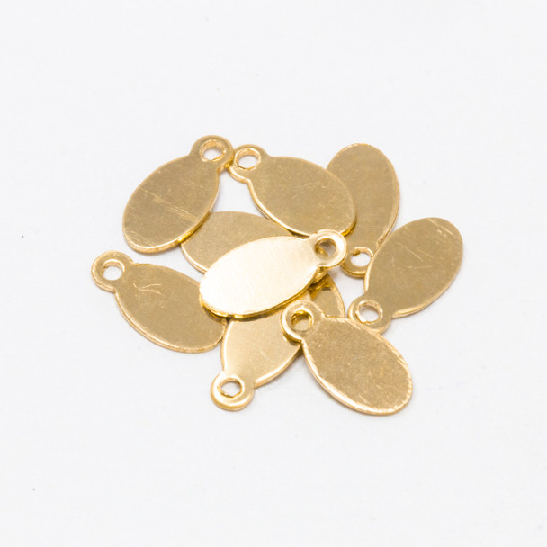 14K Gold Filled 9x5mm Oval Tag Charm