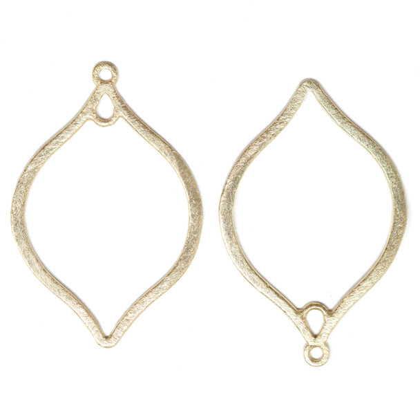 47x34mm Open Marquise - Light Gold Plated