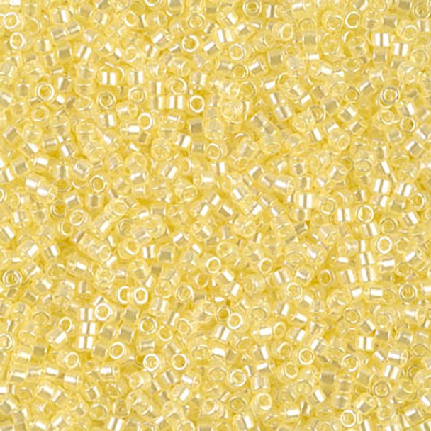 Delicas Size 11 Miyuki Seed Beads -- 1471 Transparent Pale Yellow Luster