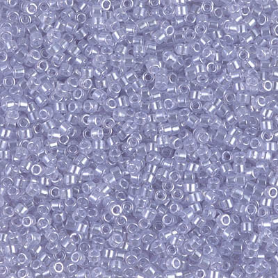 Delicas Size 11 Miyuki Seed Beads -- 1476 Transparent Pale Amethyst Luster