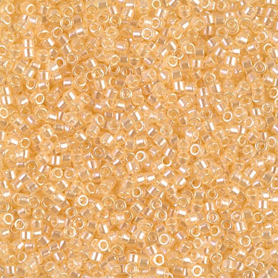 Delicas Size 11 Miyuki Seed Beads -- 1478 Transparent Pale Beige Luster