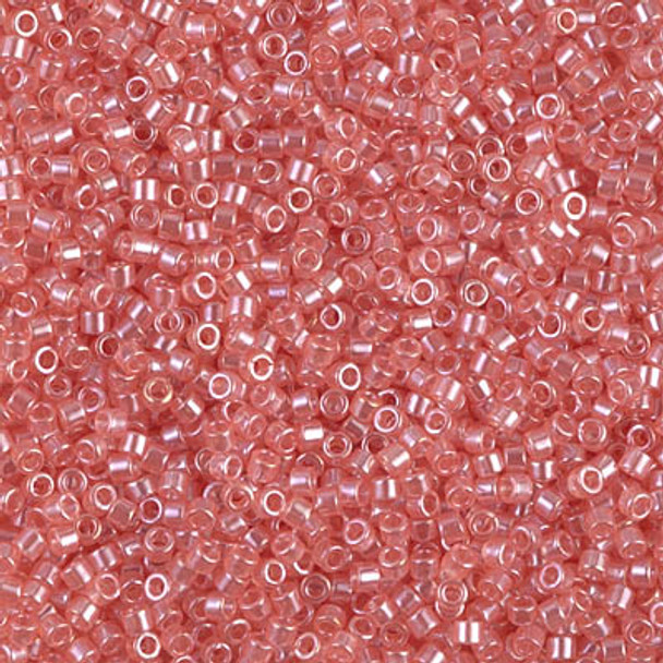 Delicas Size 11 Miyuki Seed Beads -- 1481 Transparent Salmon Luster