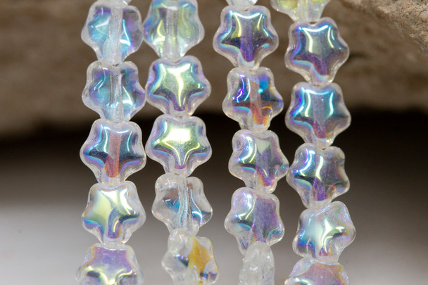 Czech Glass 6mm Stars -- Crystal AB