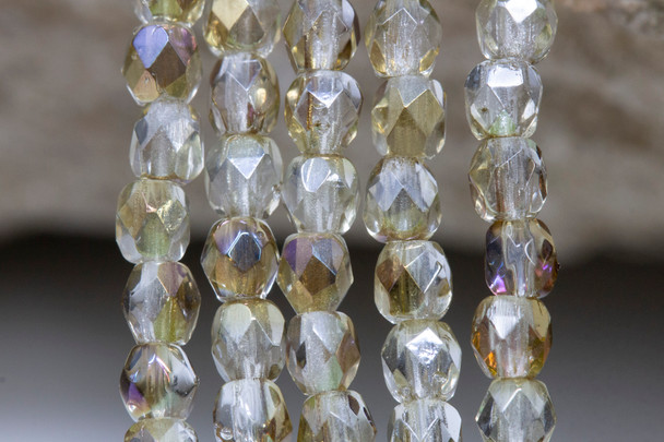 Fire Polish 3mm Faceted Round - Twilight Crystal