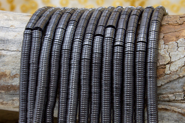 Hematite Polished 1x6mm Wheel
