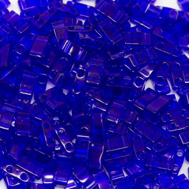 1/2 Cut 5mm Tila Beads -- 151 Transparent Cobalt