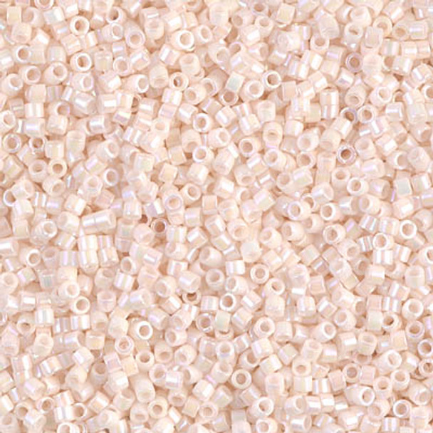 Delicas Size 11 Miyuki Seed Beads -- 1500 Opaque Bisque White AB