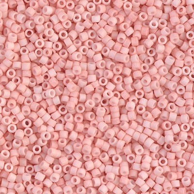 Delicas Size 11 Miyuki Seed Beads -- 1513 Opaque Light Salmon Matte