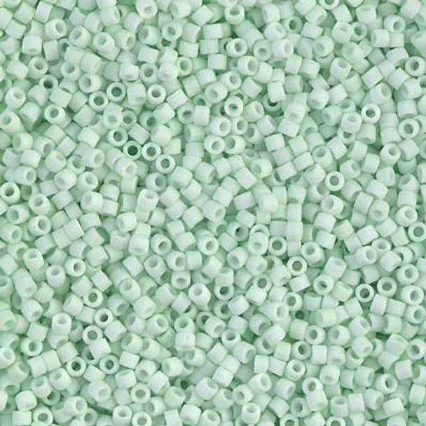 Delicas Size 11 Miyuki Seed Beads -- 1516 Opaque Light Mint Matte