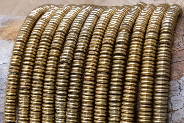Bronze Plated Brass 6x2mm Rondelle