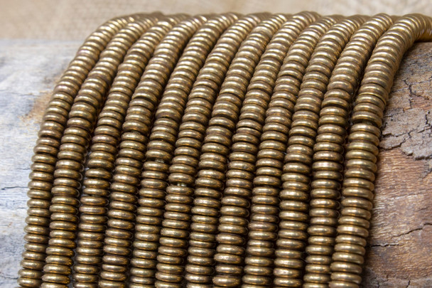Bronze Plated Brass 5x1.5mm Rondelle